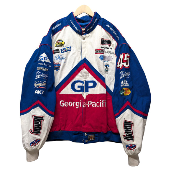 90s / Y2K Kyle Petty Georiga Pacific NASCAR JH Jacket - Picture 1 of 6